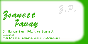 zsanett pavay business card